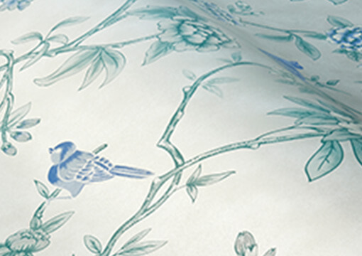 鳥と木の枝が描かれた壁紙